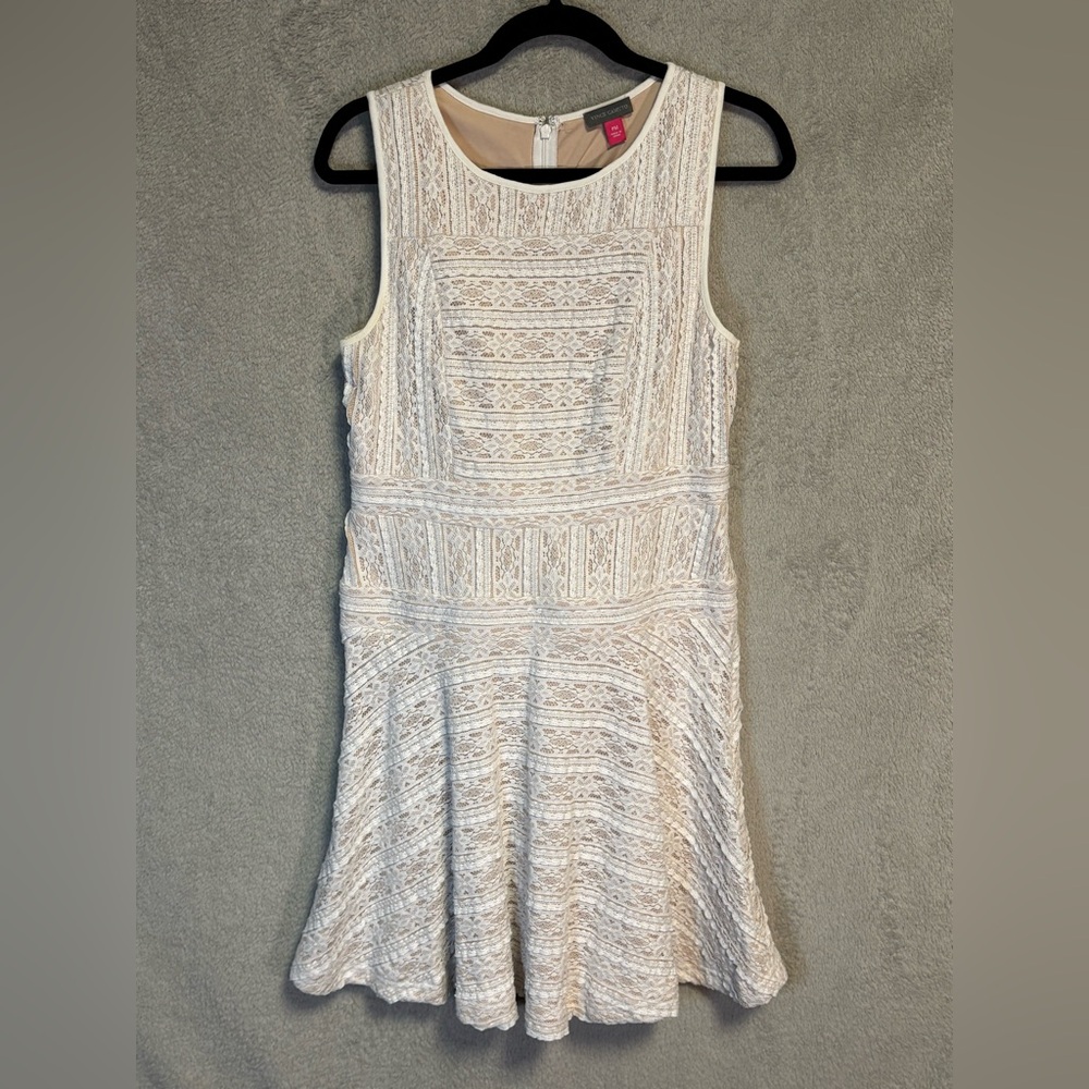 Vince Camuto (size M) white, embroidered dress